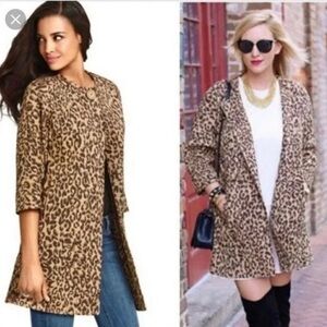 Cabi 3/4 sleeve leopard print jacket